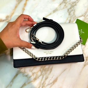 Brand New kate spade black and white crossbody